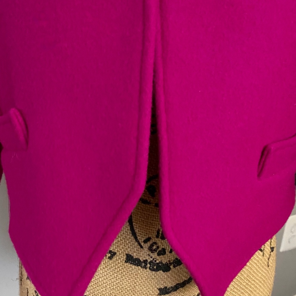 Women's Stunning Raspberry Pink Wool Short Jacket, Roth-Le-Cover Coat. S. 10-12. - Picture 12 of 16